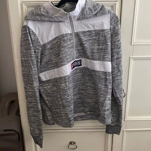 Pink 3/4 zip hooded pullover - Medium